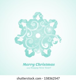 Christmas and New Year. Vector greeting card