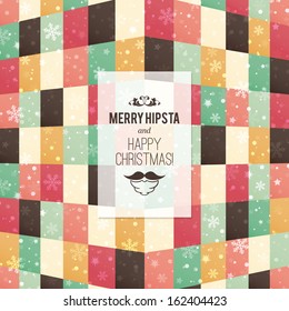 Christmas and New Year. Vector greeting card