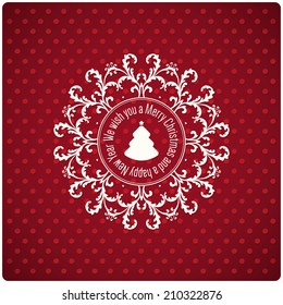 Christmas and New Year. Vector greeting card