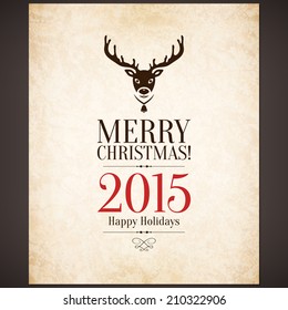 Christmas and New Year. Vector greeting card