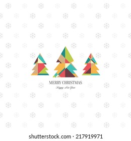 Weihnachten und Neujahr. Vektorgrußkarte