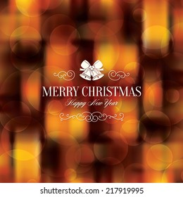 Christmas and New Year. Vector greeting card