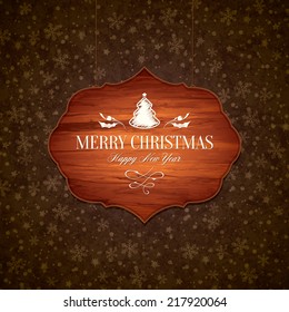 Weihnachten und Neujahr. Vektorgrußkarte