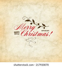 Weihnachten und Neujahr. Vektorgrußkarte