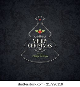 Weihnachten und Neujahr. Vektorgrußkarte