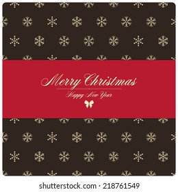 Navidad y Año Nuevo. Tarjeta de felicitación de vectores