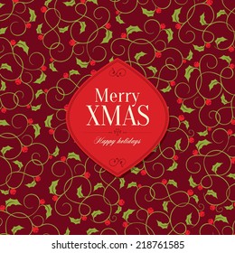 Weihnachten und Neujahr. Vektorgrußkarte