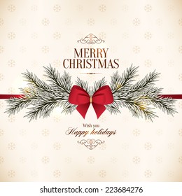 Christmas and New Year. Vector greeting card