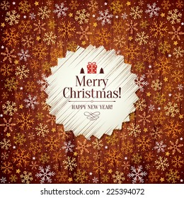 Christmas and New Year. Vector greeting card