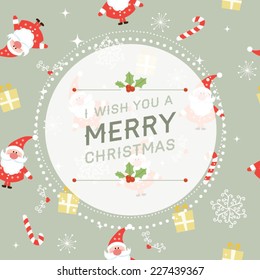 Christmas and New Year Vector greeting card. eps10