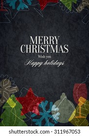 Christmas and New Year. Vector greeting card