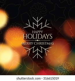 Christmas and New Year. Vector greeting card