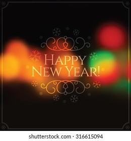 Christmas and New Year. Vector greeting card