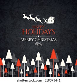 christmas and new year vector greeting card with christmas reindeer and christmas trees - Christmas Reindeer Pictures christmas and new year vector greeting card with christmas reindeer and christmas trees - Christmas Reindeer Pictures