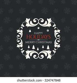 Christmas and New Year. Vector greeting card