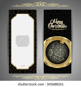 Christmas and New Year  Vector greeting card with Christmas Ball