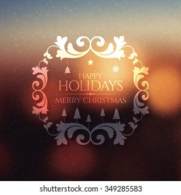 Christmas and New Year. Vector greeting card