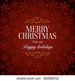 Christmas and New Year. Vector greeting card