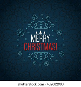 Christmas and New Year. Vector greeting card