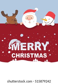 Christmas and New Year Vector greeting card