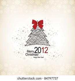 Christmas & New Year. Vector greeting card