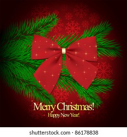Christmas and New Year. Vector greeting card