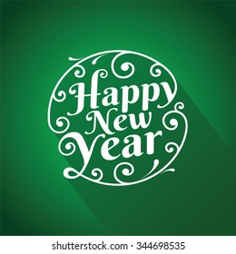 Christmas and New Year vector, Happy New Year type treatment
