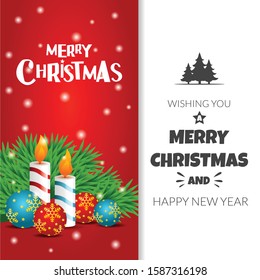 Christmas and new year vector and invitation. vector design template