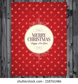 Christmas and New Year. Vector invitation