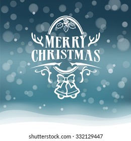 Christmas and New Year vector logo illustration