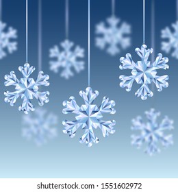 Christmas and New Year Vector Seamless Border