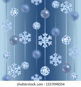 Christmas and New Year Vector Seamless Pattern
