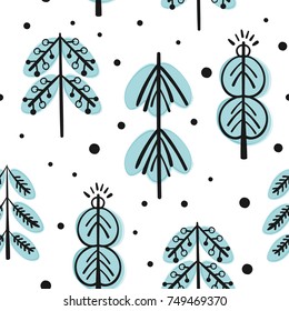 Christmas and new year vector seamless patterns