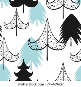 Christmas and new year vector seamless patterns
