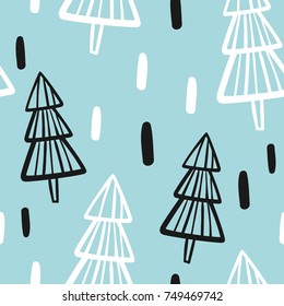 Christmas and new year vector seamless patterns