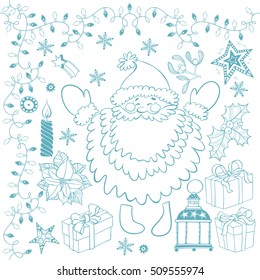 Christmas and New Year vector set. Isolated elements for design.