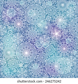 Christmas ,new year vector. Snowflake background , backdrop .Winter openwork ornament,pattern,lace.Ornate compozition