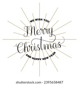 Tipografía vectorial de Navidad y Año Nuevo.