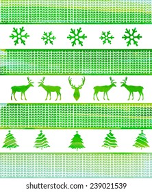 Christmas and New Year vector watercolor pattern