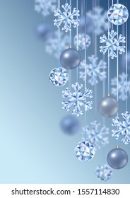 Christmas and New Year Vector Winter Template