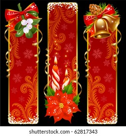 Christmas and New Year vertical banners