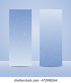 Christmas, New Year vertical rectangle banner, background, banner, card, backdrop with snowflakes and place for text. Birthday, wedding, party, club flyer, booklet, brochure, tag, label.