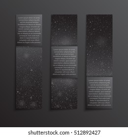 Christmas, New Year vertical rectangle banner, background, banner, card, backdrop with snowflakes and place for text. Birthday, wedding, party, club flyer, booklet, brochure, tag, label.