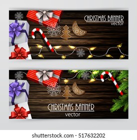 Christmas New Year web banner set