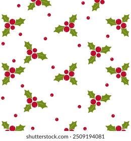 Christmas and New Year For white background wallpaper, gift wrapping paper, cards or fabric patterns, children's toys, clothing.