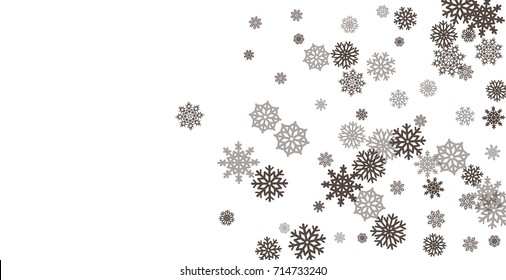Christmas and New Year white background vector with snowflakes. Well suited for a Christmas card, banner or poster. EPS 10