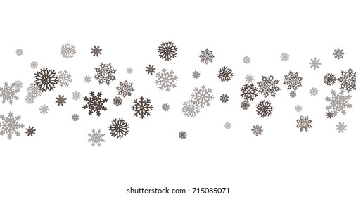 Christmas and New Year white background vector with snowflakes. Well suited for a Christmas card, banner or poster. EPS 10