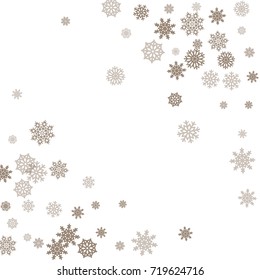 Christmas and New Year white background vector with snowflakes. Well suited for a Christmas card, banner or poster. EPS 10