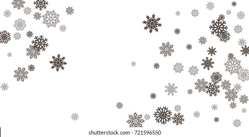 Christmas and New Year white background vector with snowflakes. Well suited for a Christmas card, banner or poster. EPS 10