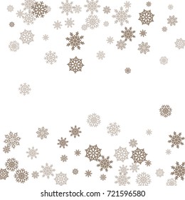Christmas and New Year white background vector with snowflakes. Well suited for a Christmas card, banner or poster. EPS 10